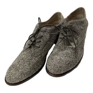Louise et Cie Tweed Oxford Shoes Gray Leather Sole Size 8M / EU 38
